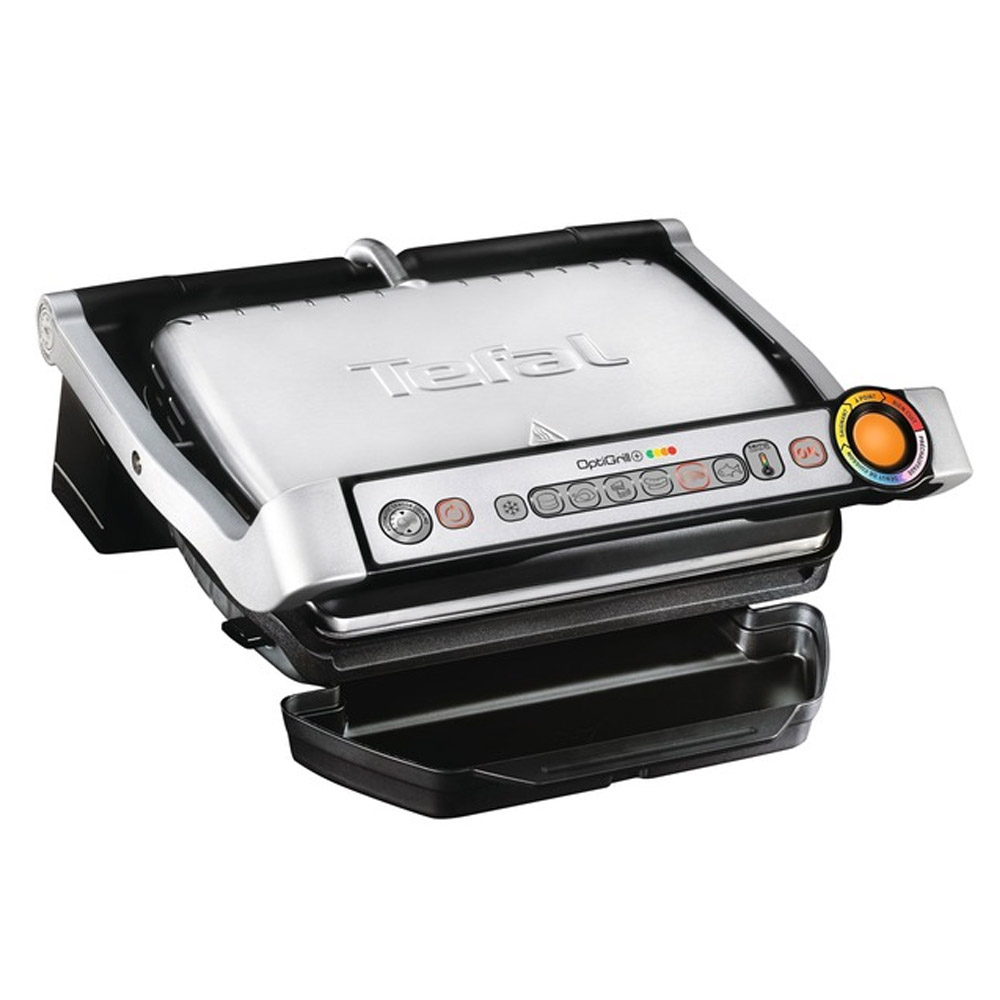 Tefal Optigrill+ GC712D34 Kontaktgrill silber/schwarz