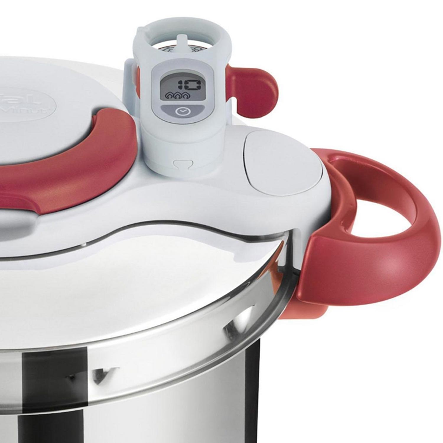 Tefal P46207 Clipso Minut' Perfect Schnellkochtopf 6L edelstahl/weiß/rot