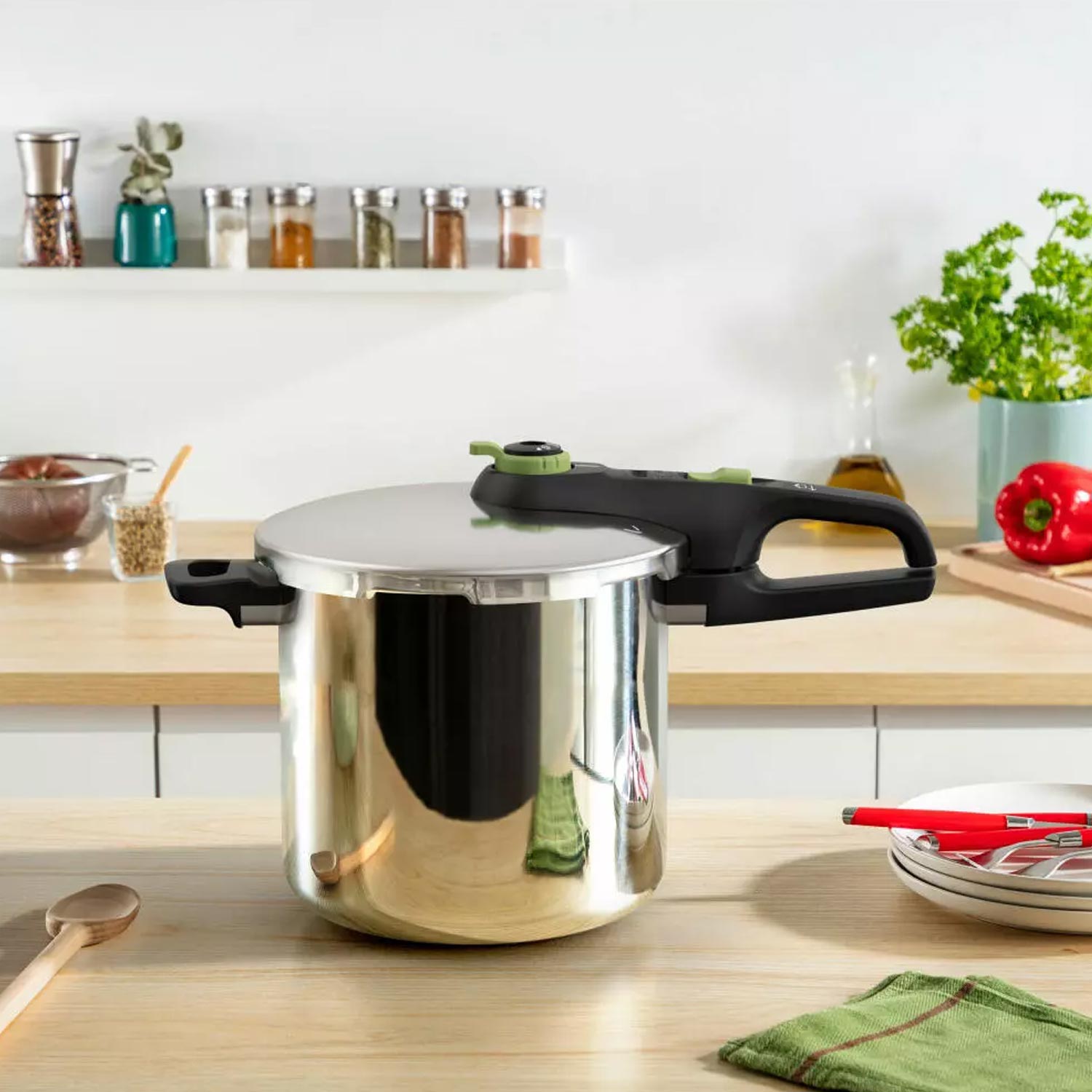 Tefal Secure Trendy 8L Schnellkochtopf mit Korb