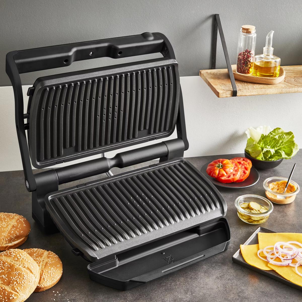 Tefal GC7278 OptiGrill+ Upgrade XL Kontaktgrill schwarz