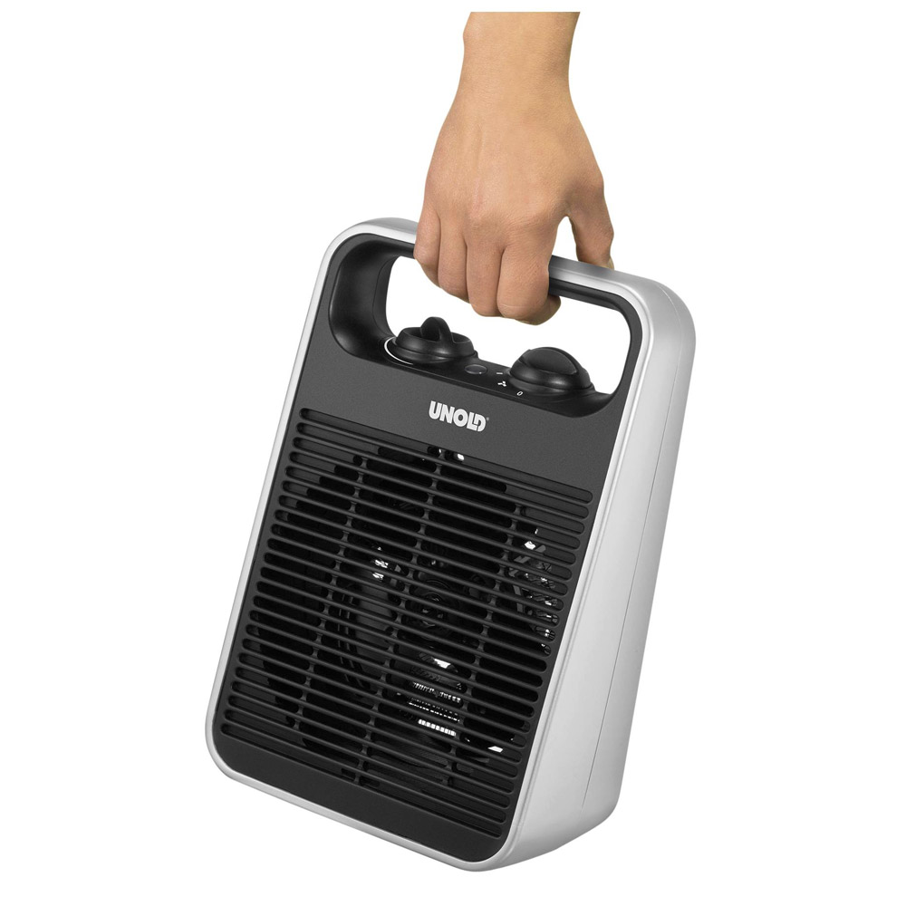 Unold 86106 Heizlüfter Handle schwarz/silber