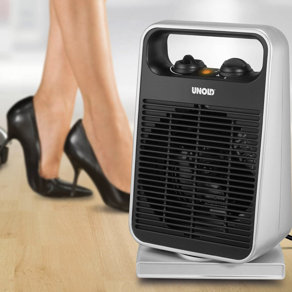 Unold 86116 Heizlüfter Rotate schwarz/silber