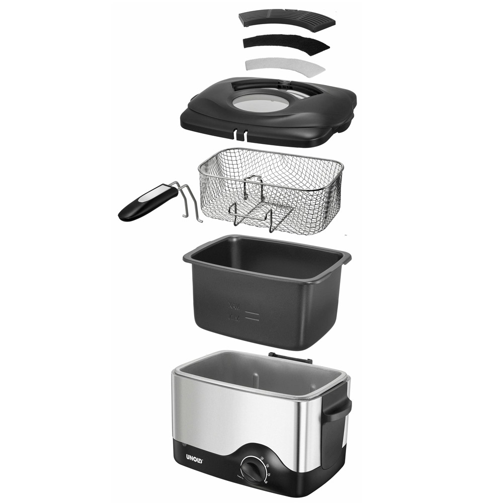 Unold 58615 Fritteuse Kompakt schwarz/silber