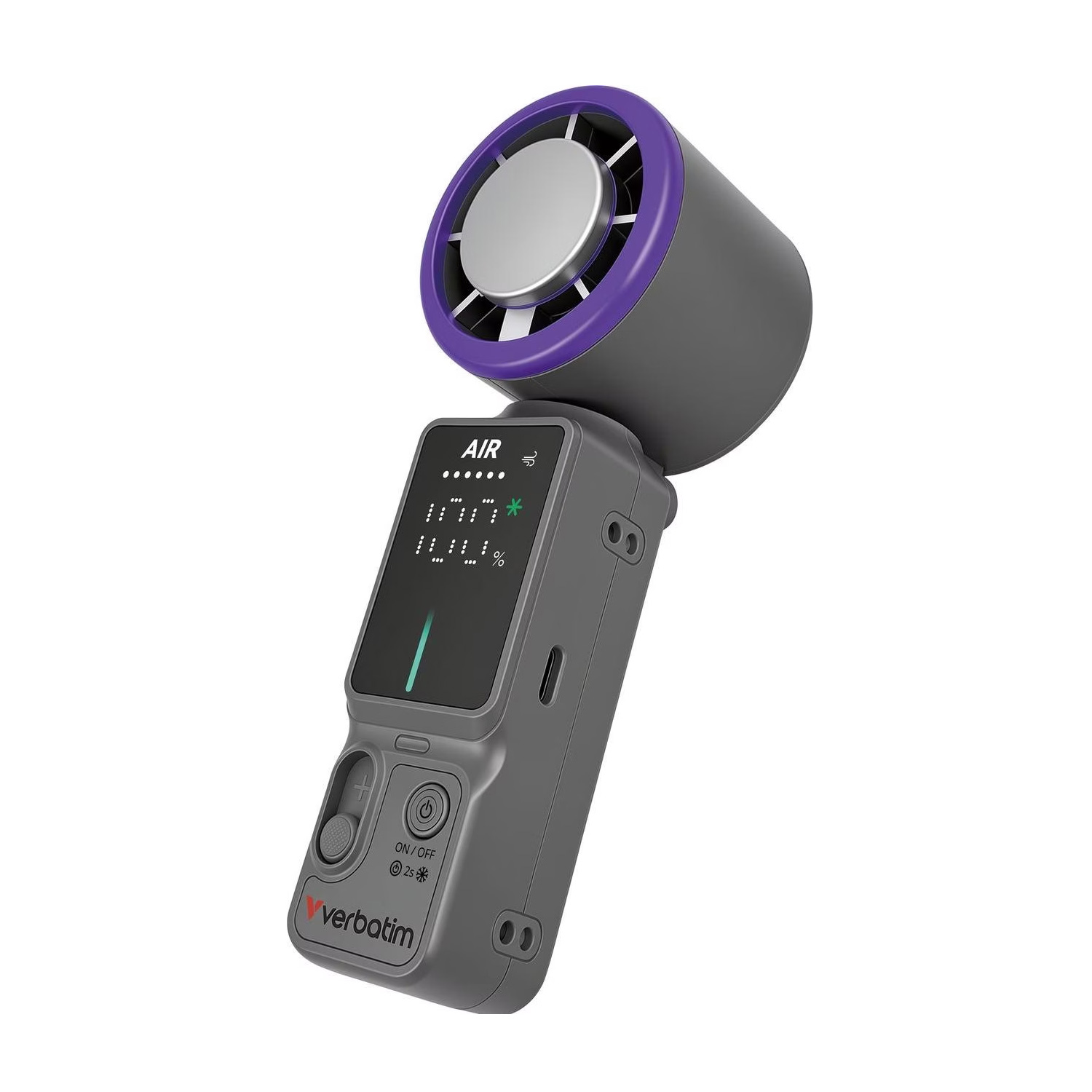Verbatim Cool'n'Go Ice Touch Pro Handventilator lila/grau