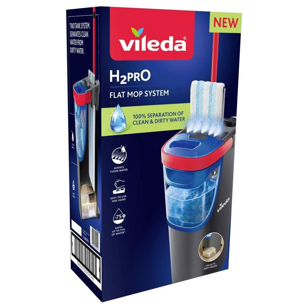 Vileda H2PRO Flat Mop Bodenwischer-Set