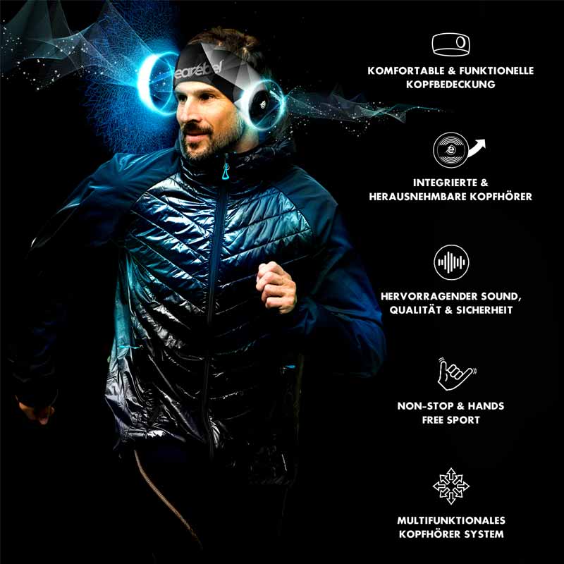 Earebel Sport Performance Headband Set S/M grey pattern