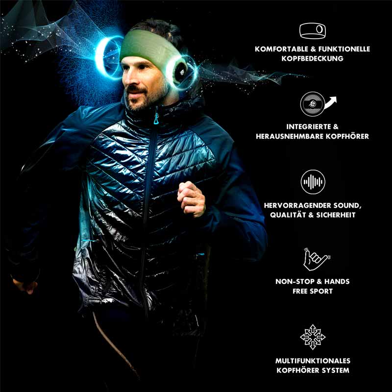 Earebel Sport Performance Headband Set L/XL forrest green