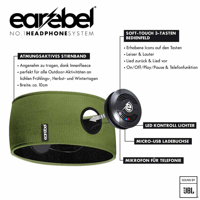 Earebel Sport Impulse Headband Onesize forrest green