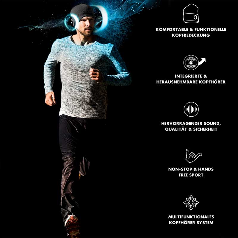 Earebel Sport Light Beanie Set Onesize black