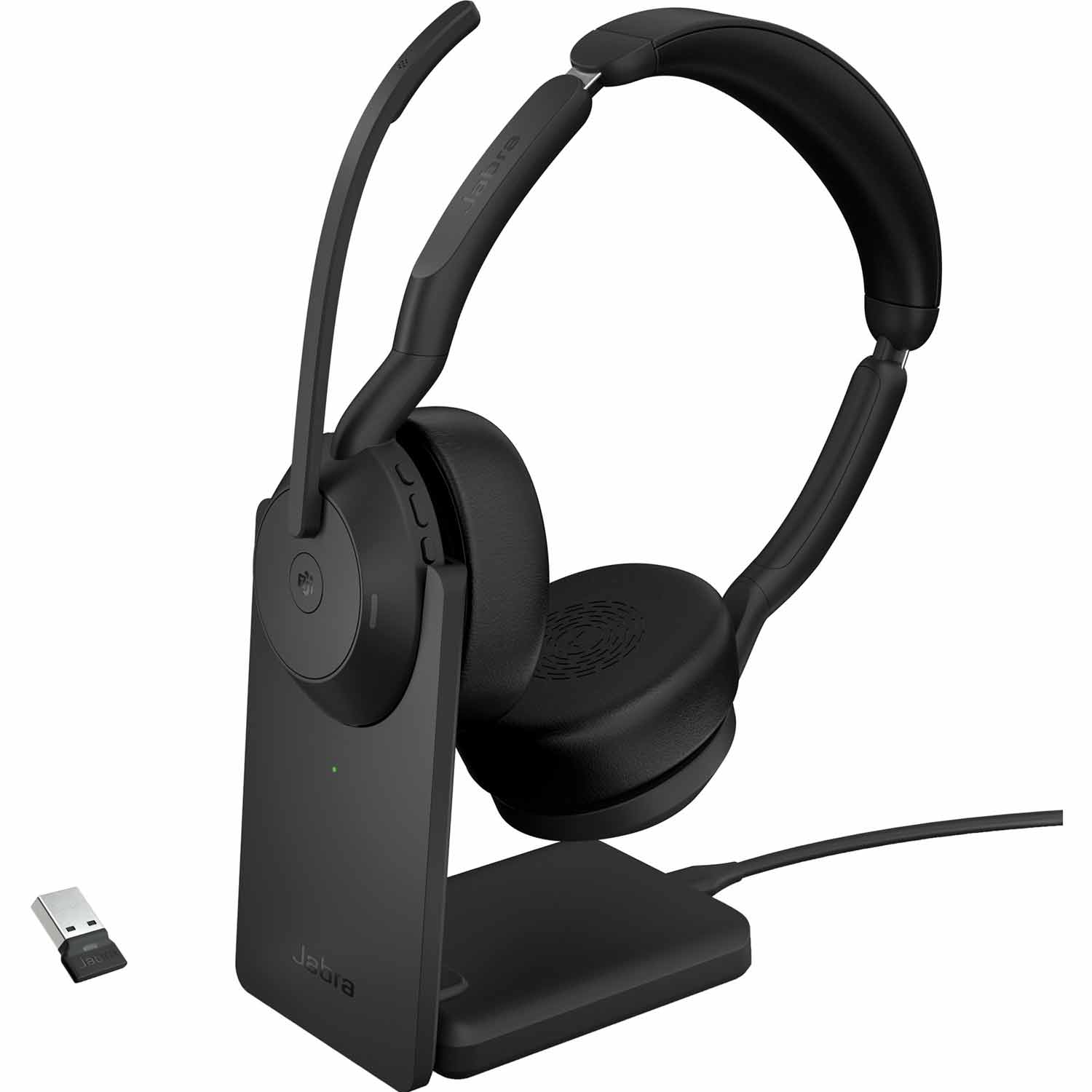 Jabra Evolve2 55 Stereo-Headset ANC MS Teams Ladestation schwarz