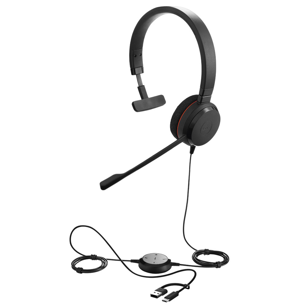 Jabra Evolve 20 SE UC Mono Headset USB-C/A schwarz