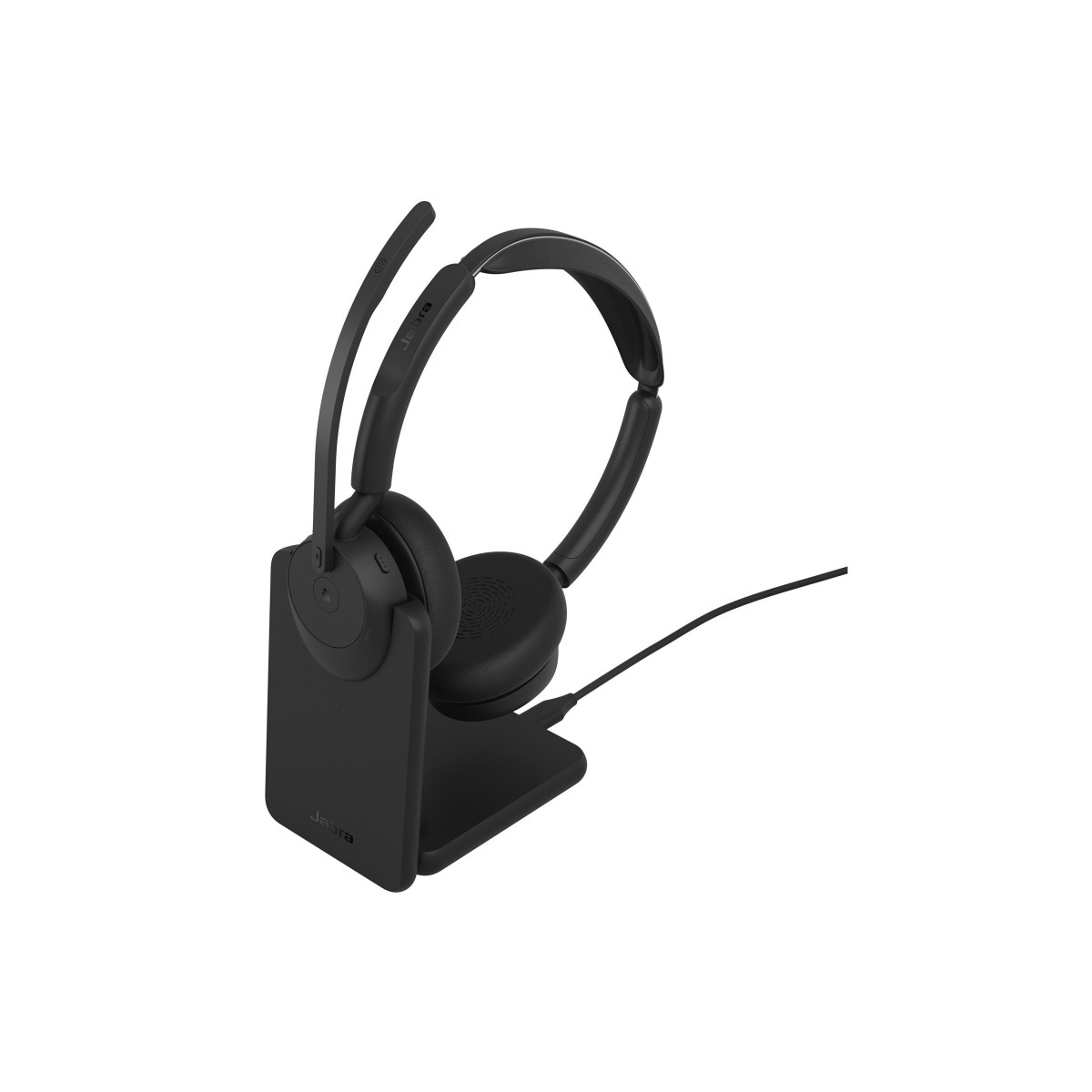 Jabra Evolve3 45 MS Stereo USB-C Bluetooth-Headset mit Dongle und Ladestation