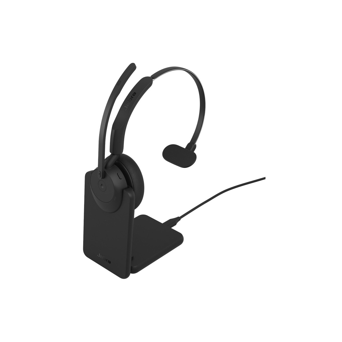 Jabra Evolve3 45 MS Mono USB-A Bluetooth-Headset mit Dongle und Ladestation