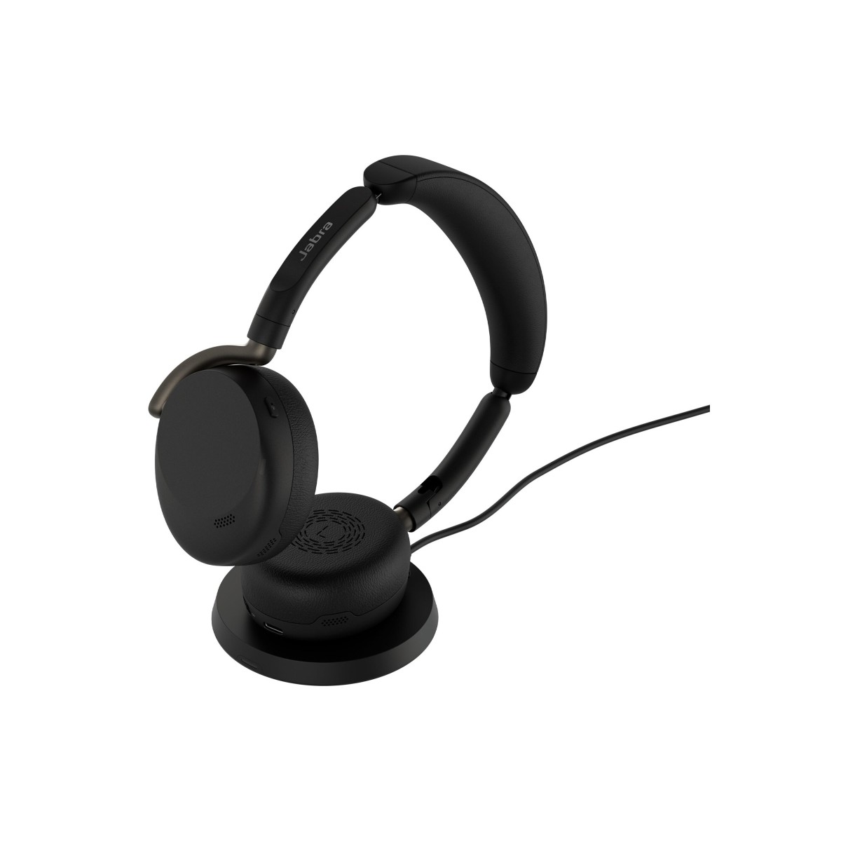 Jabra Evolve3 65 Flex UC USB-A Bluetooth-Headset mit Dongle und Wireless Charging Pad