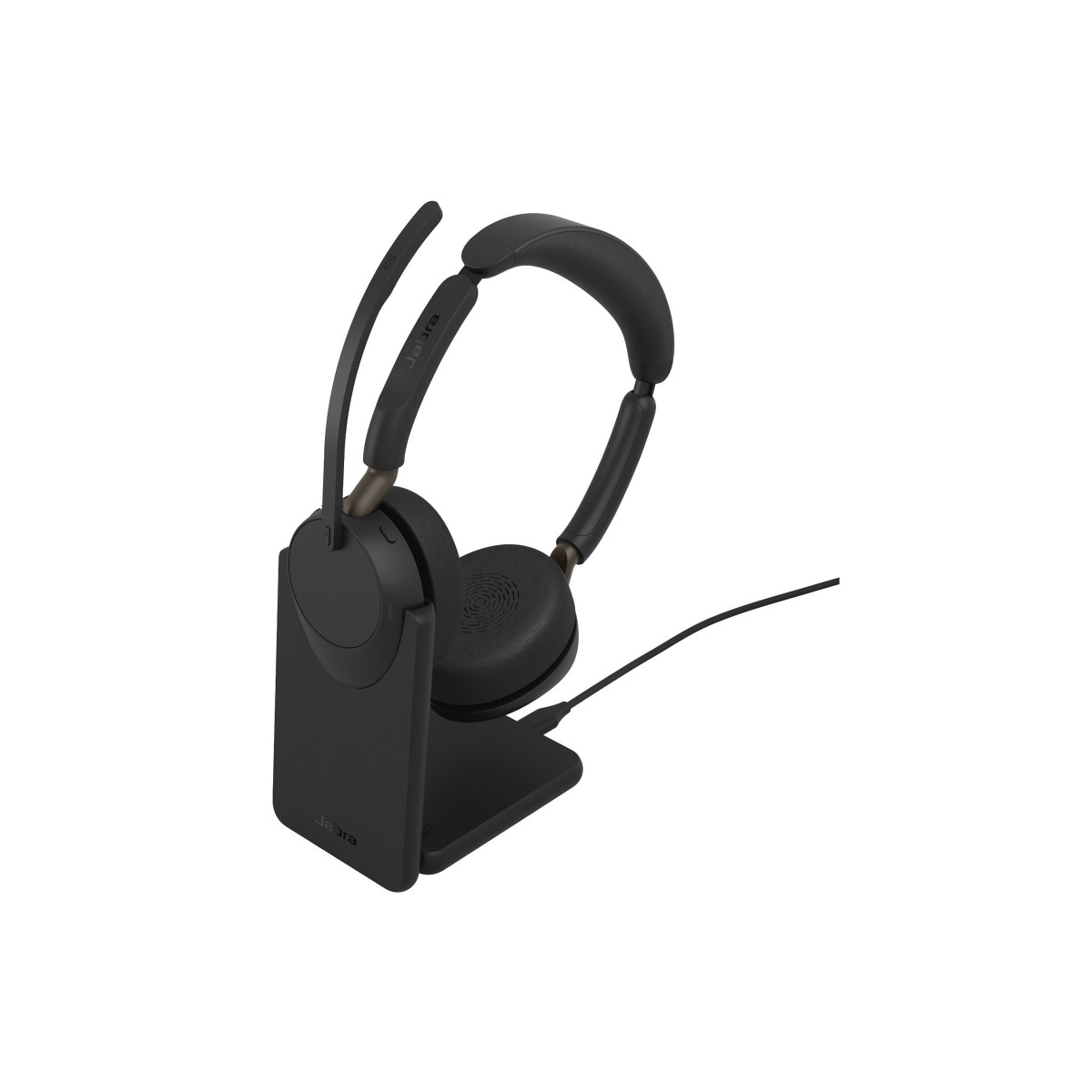 Jabra Evolve3 65 UC Stereo Bluetooth-Headset mit Dongle + Ladestation