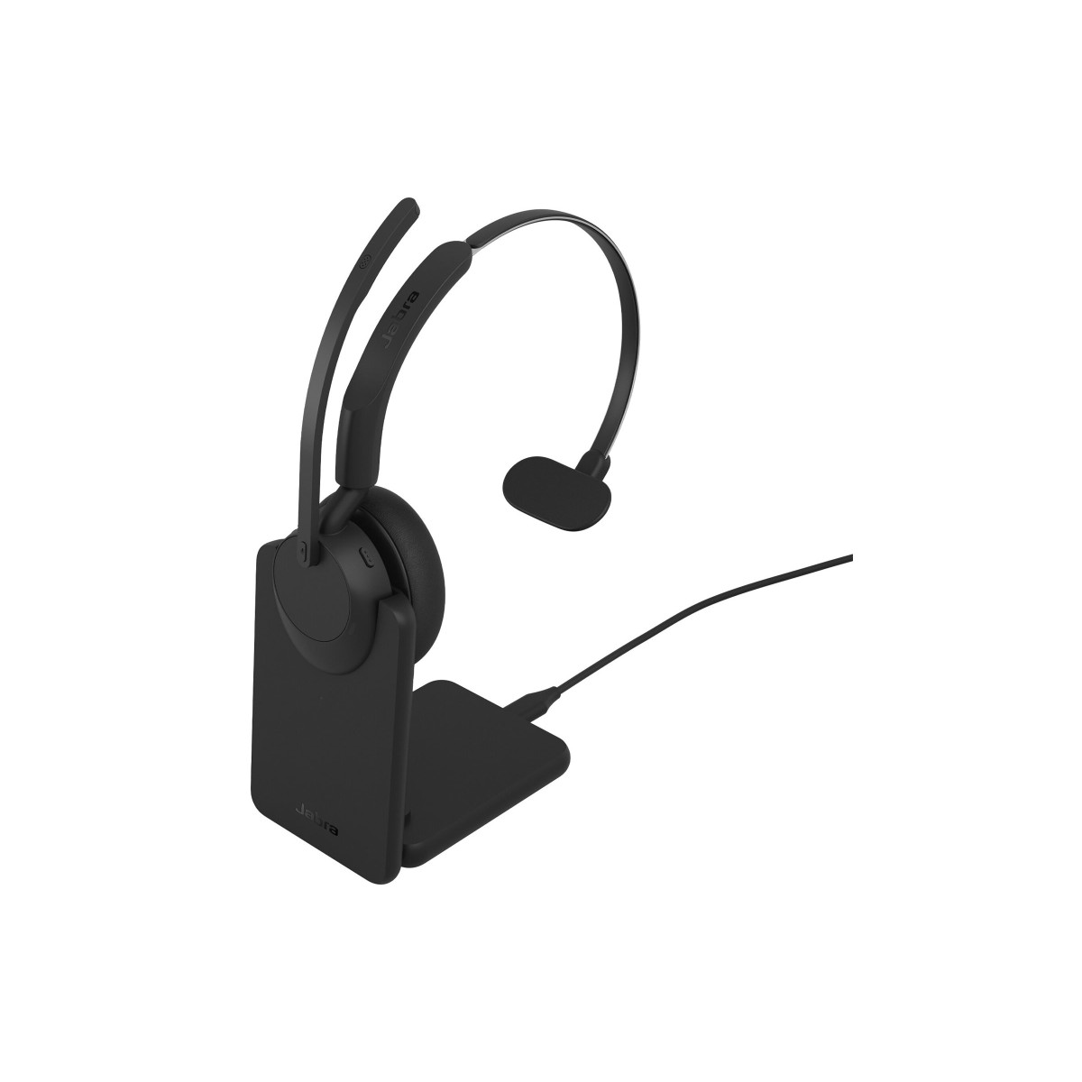 Jabra Evolve3 45 UC Mono USB-C Bluetooth-Headset mit Dongle + Ladestation