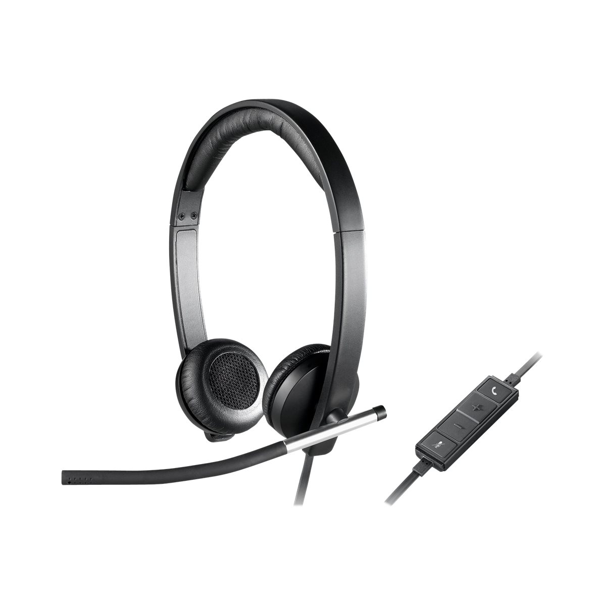 logitech h650e kopfhörer mit mikrofon schwarz