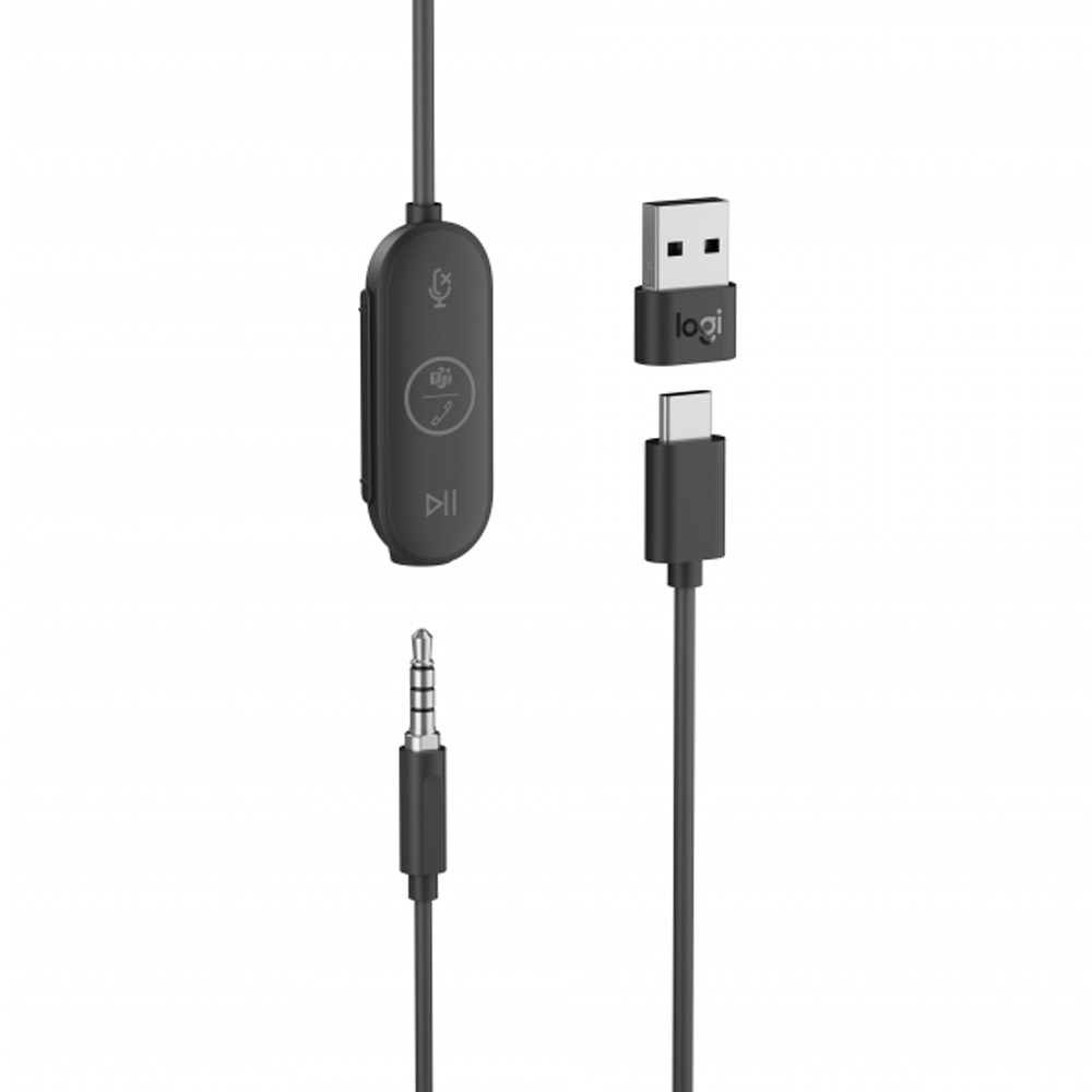 Logitech Zone Wired Earbuds graphite