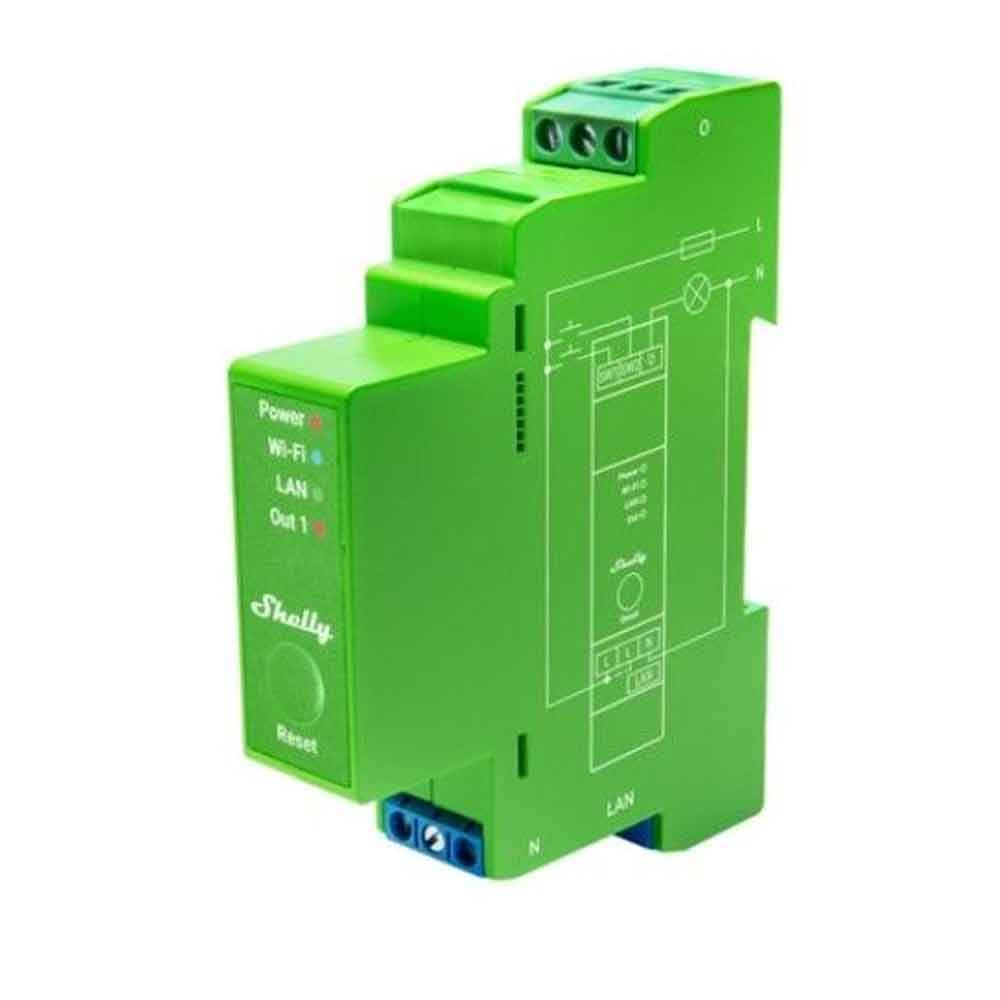 Shelly Pro Dimmer 1PM Professioneller 1-Kanal-DIN-Hutschienen-Smart-Dimmer mit Leistungsüberwachung