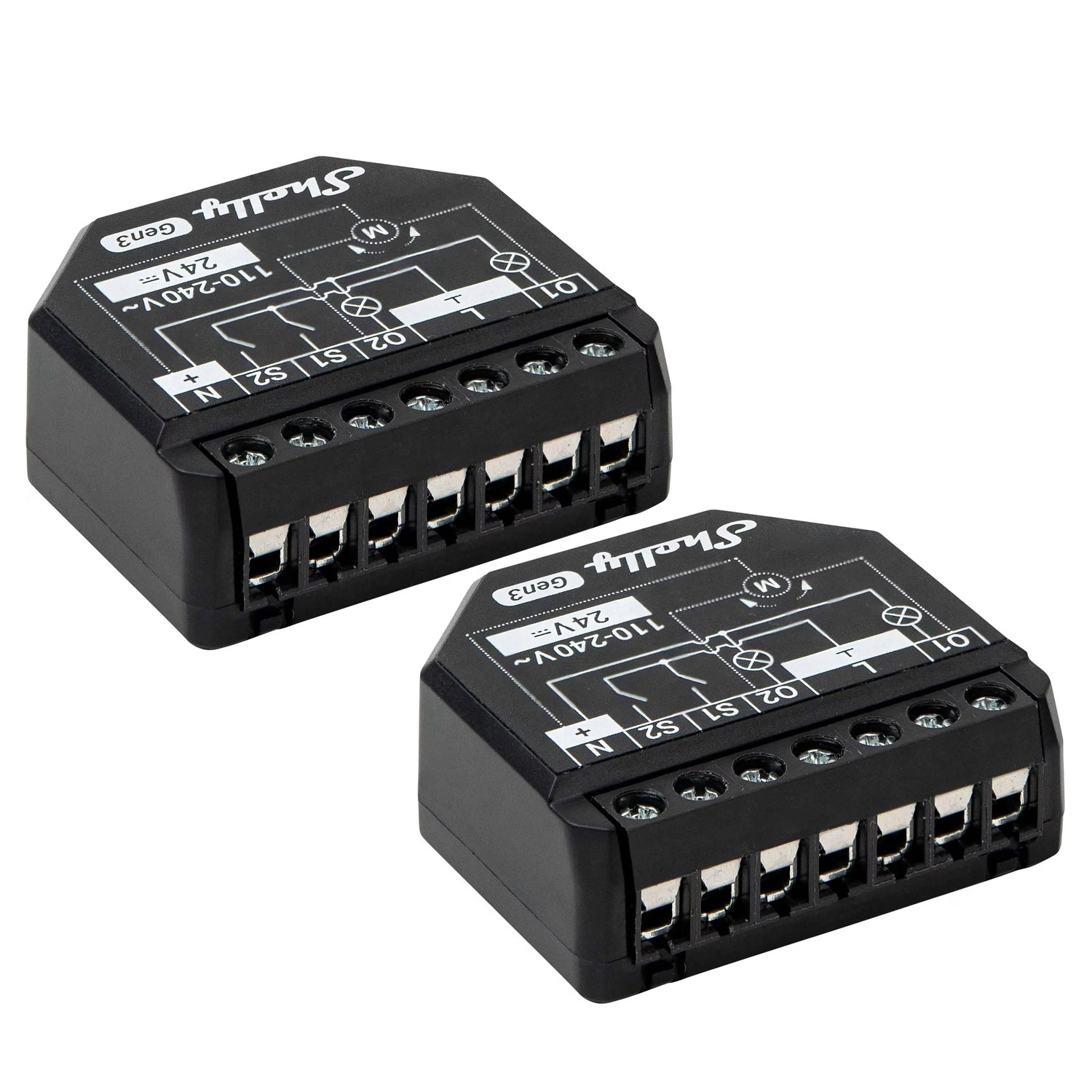 Shelly 2PM Gen3 WLAN Smart-Relaisschalter 16A 2 Stück