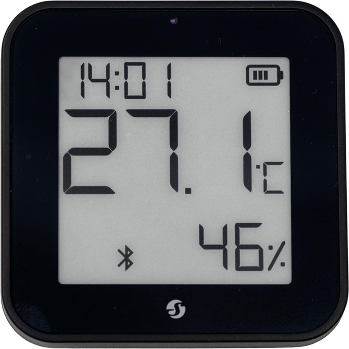 Shelly BLU H&T Display ZB Temperatur- und Luftfeuchtigkeitssensor schwarz