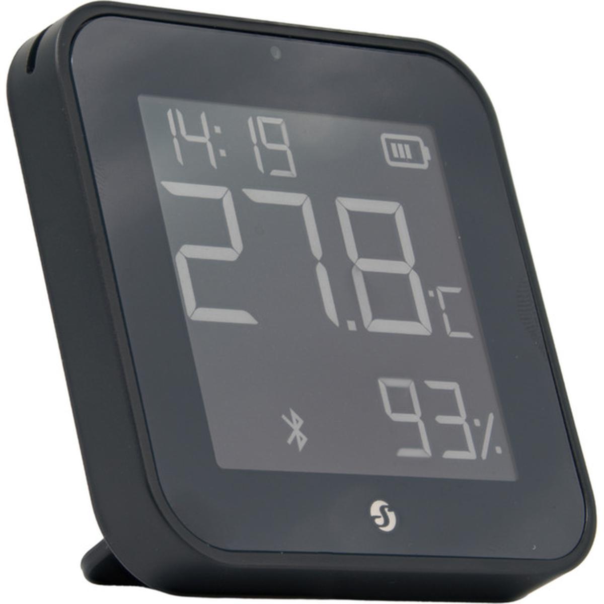 Shelly BLU H&T Display ZB Temperatur- und Luftfeuchtigkeitssensor schwarz