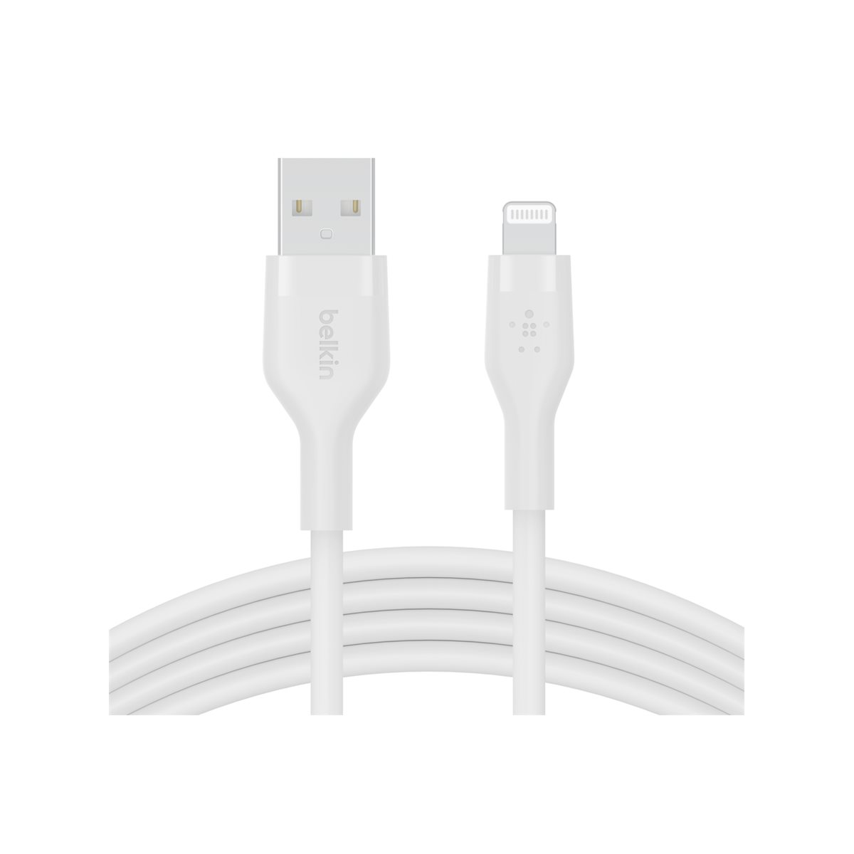 Belkin BoostCharge Flex Silikon-USB-A/Lightning-Kabel 2m weiß