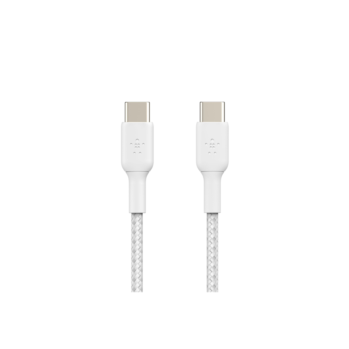 Belkin BoostCharge geflochtenes USB-C/USB-C-Ladekabel 2m 2er-Pack weiß