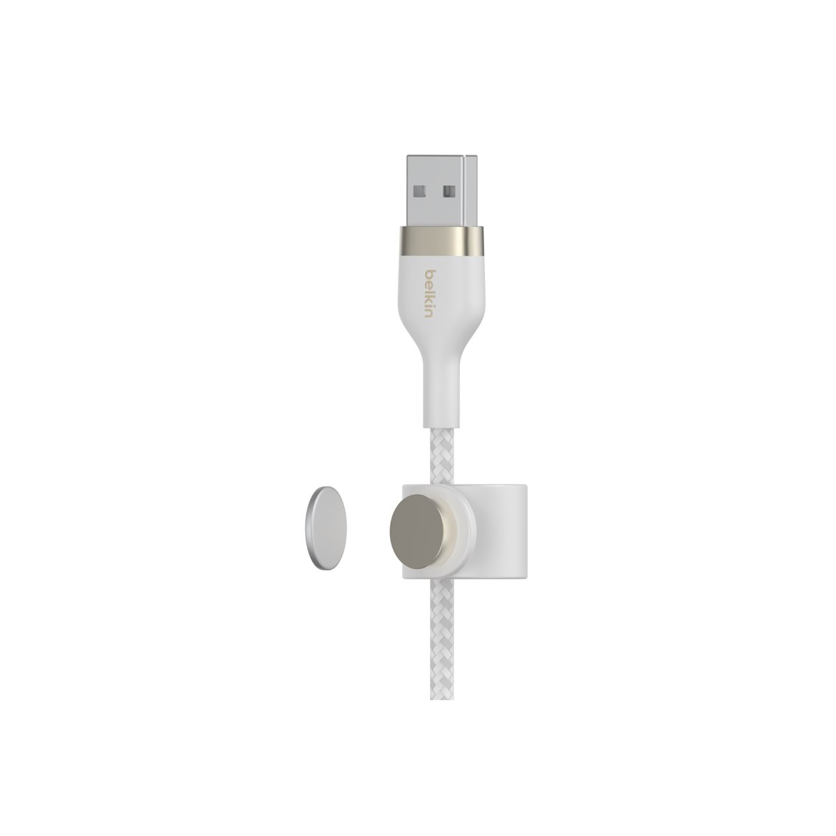 Belkin BoostCharge Pro Flex geflochtenes USB-A/Lightning-Kabel 1m weiß