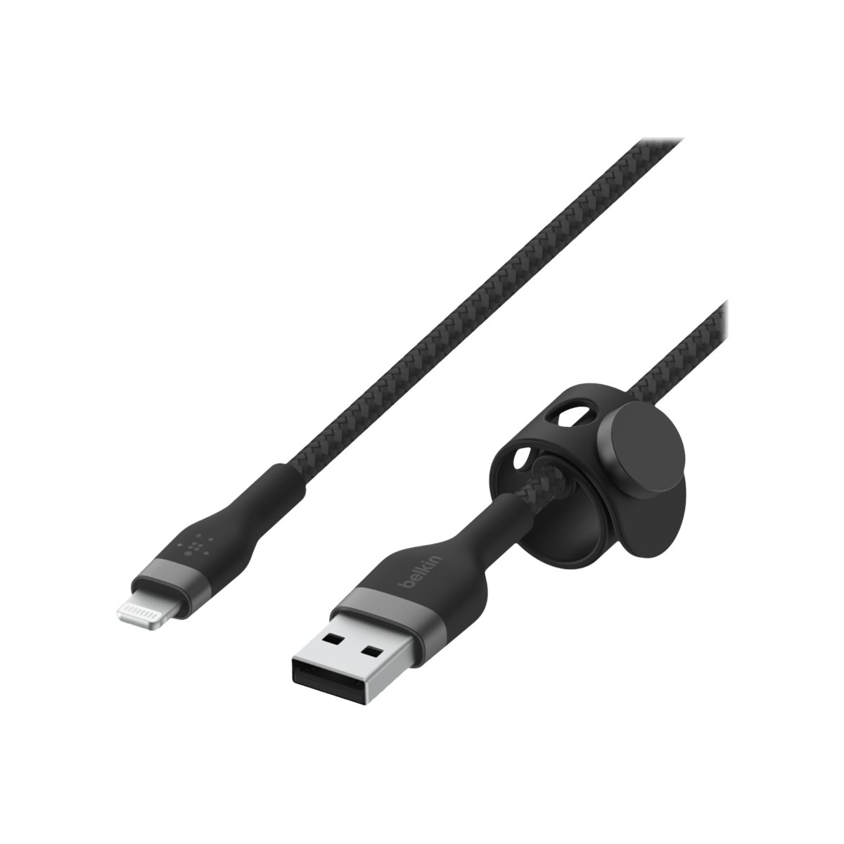 Belkin BoostCharge Pro Flex geflochtenes USB-A/Lightning-Kabel 2m schwarz