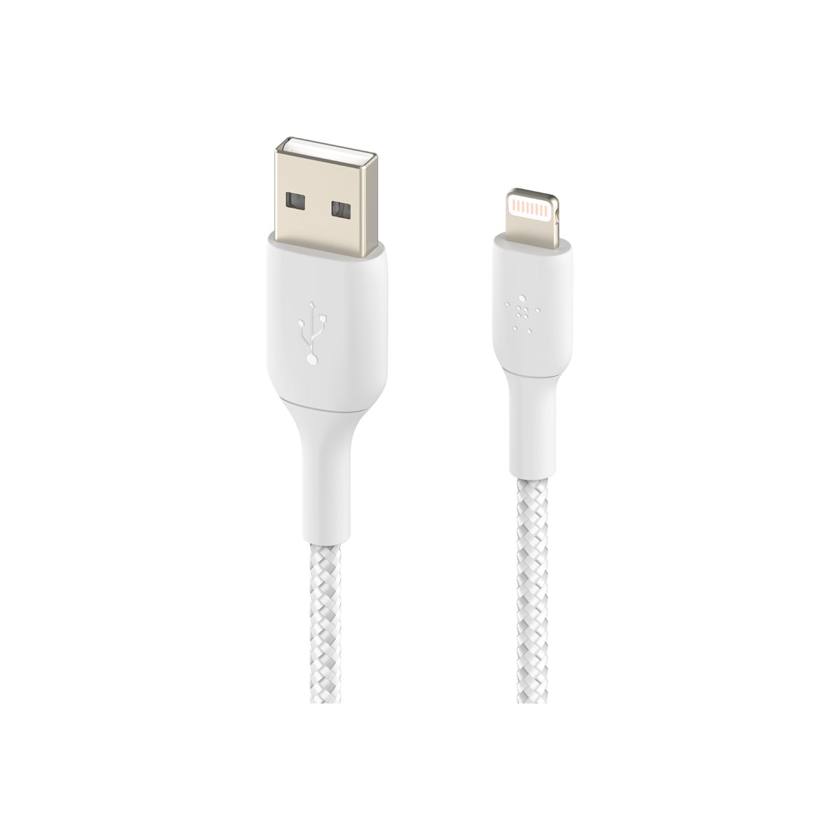 Belkin geflochtenes Lightning/USB-Kabel 15cm weiß