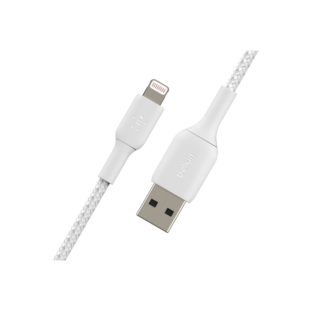 Belkin geflochtenes Lightning/USB-Kabel 15cm weiß