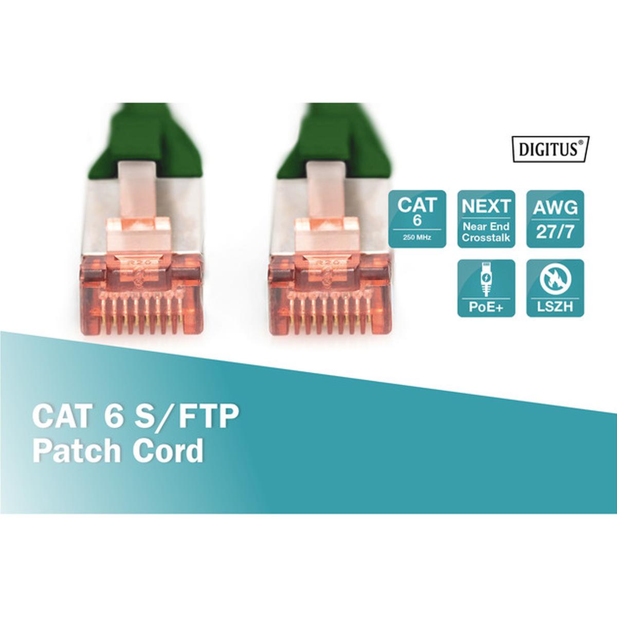 DIGITUS Cat 6 3m S/FTP Netzwerkkabel grün