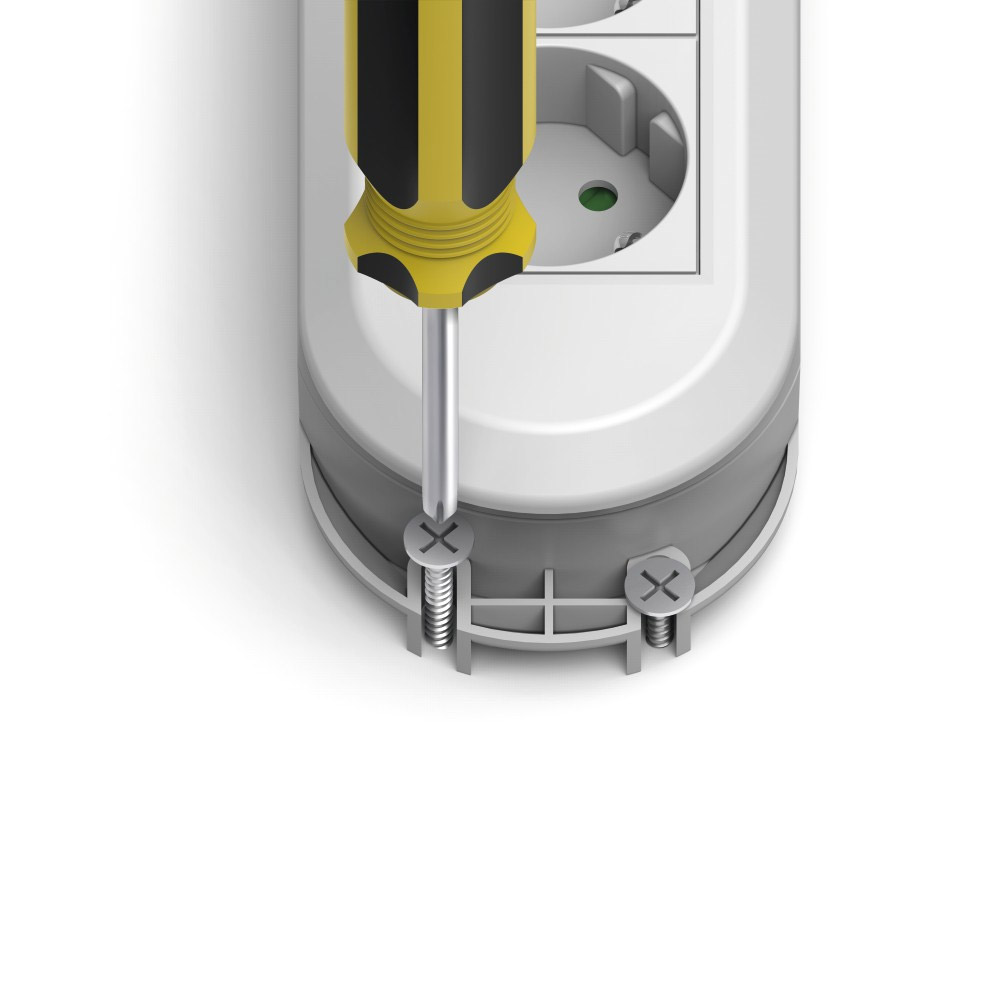 Hama Steckdosenleiste, 3-fach, Schalter, Wandmontage, 3 m, Weiß