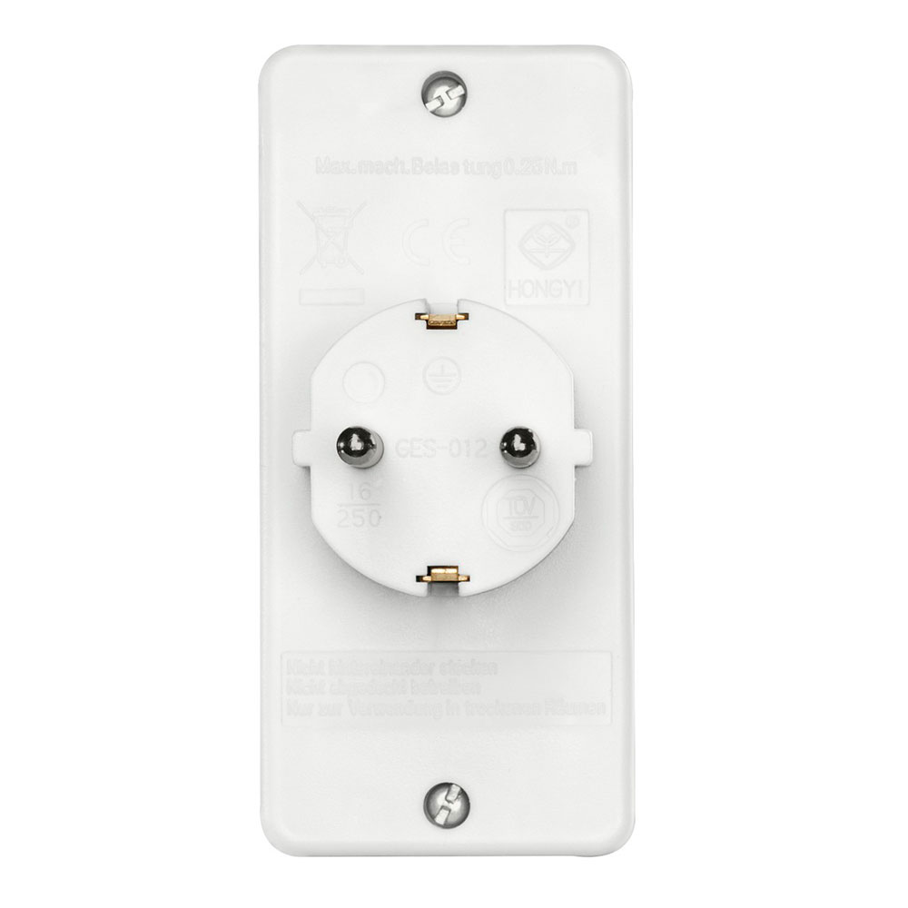 Hama Steckdosenadapter 3-fach, 1x Schutzkontakt, 2x Euro, Weiß