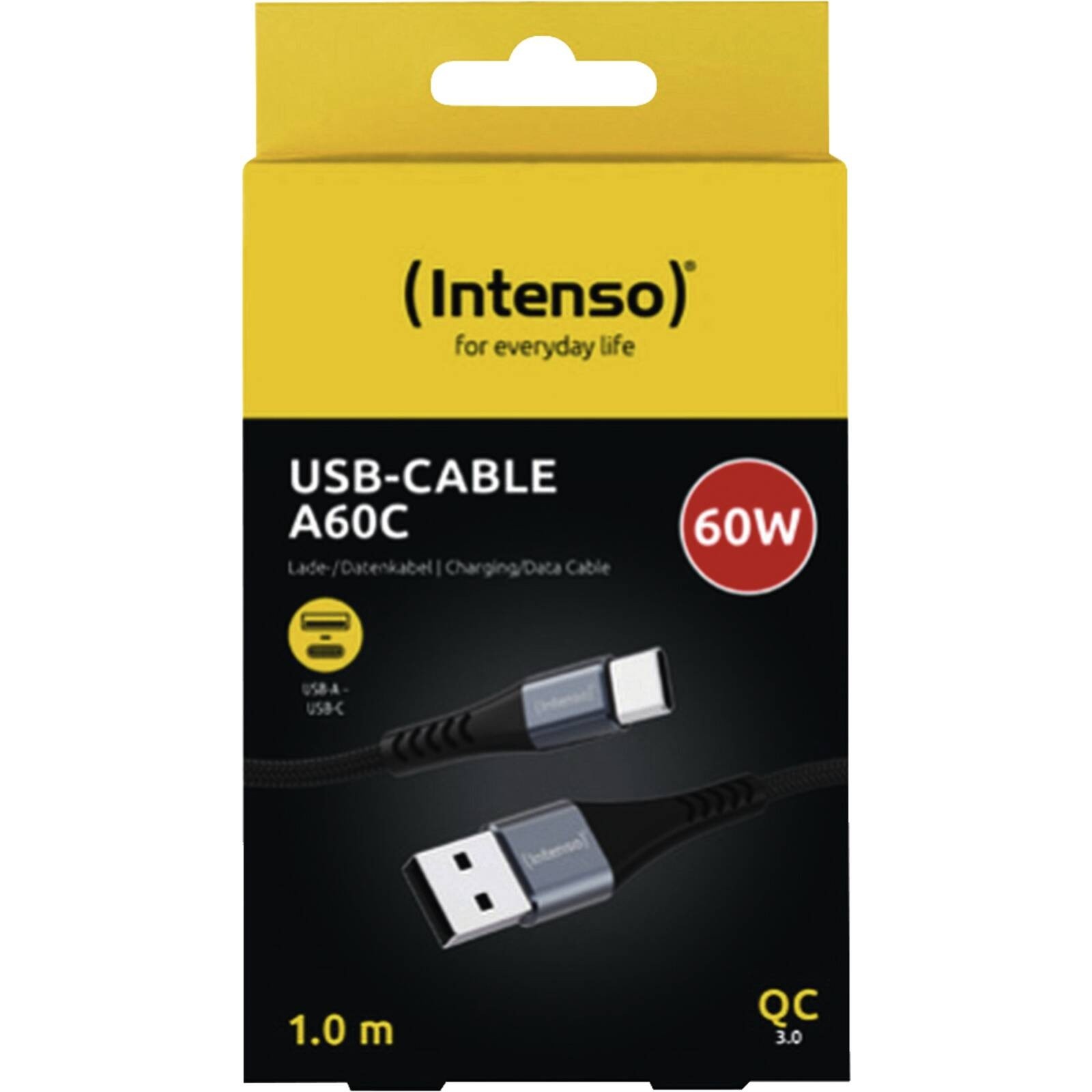 Intenso A60C USB-A auf USB-C Kabel 1m schwarz