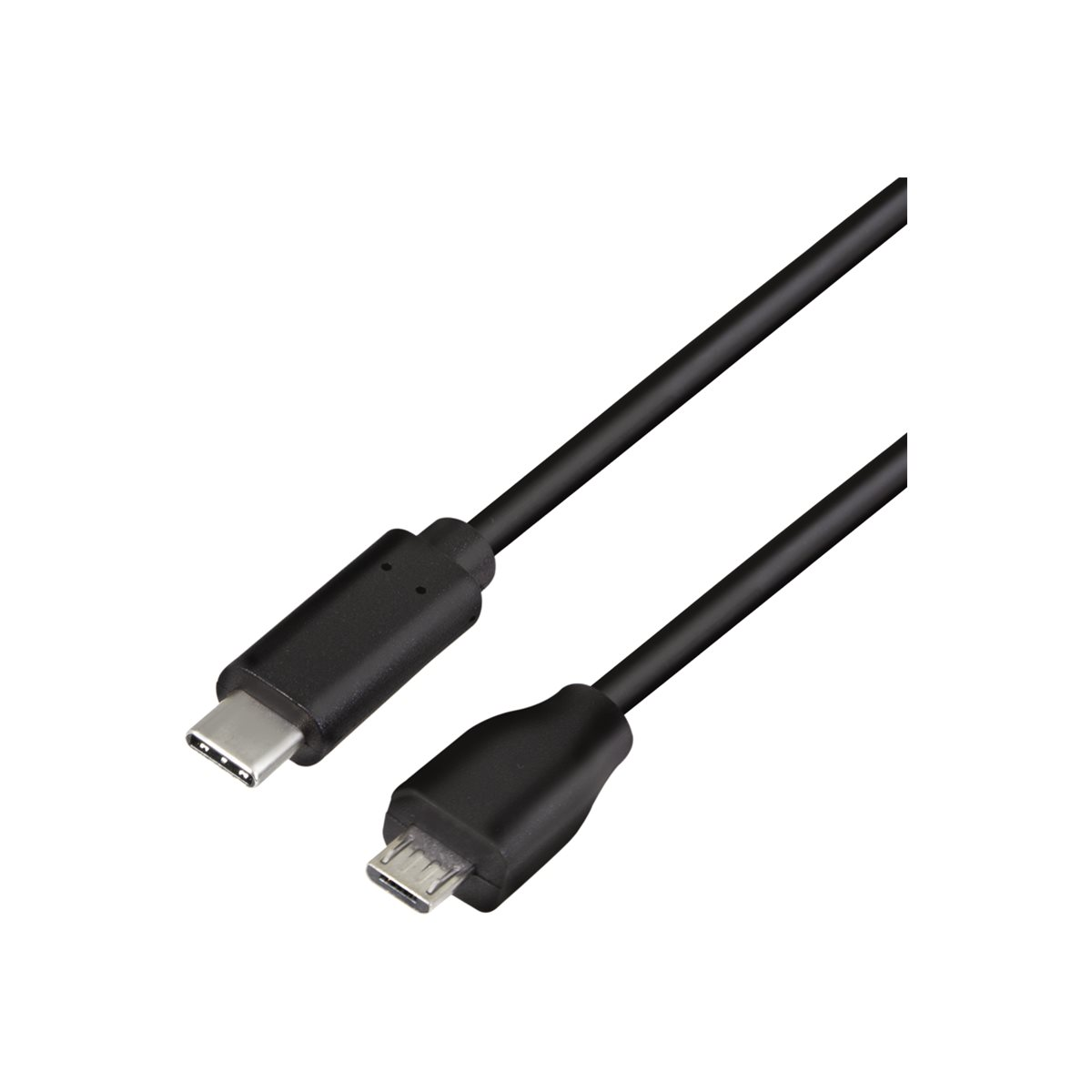 LogiLink USB 2.0 Typ C zu Micro-USB Anschlusskabel schwarz 0,5m