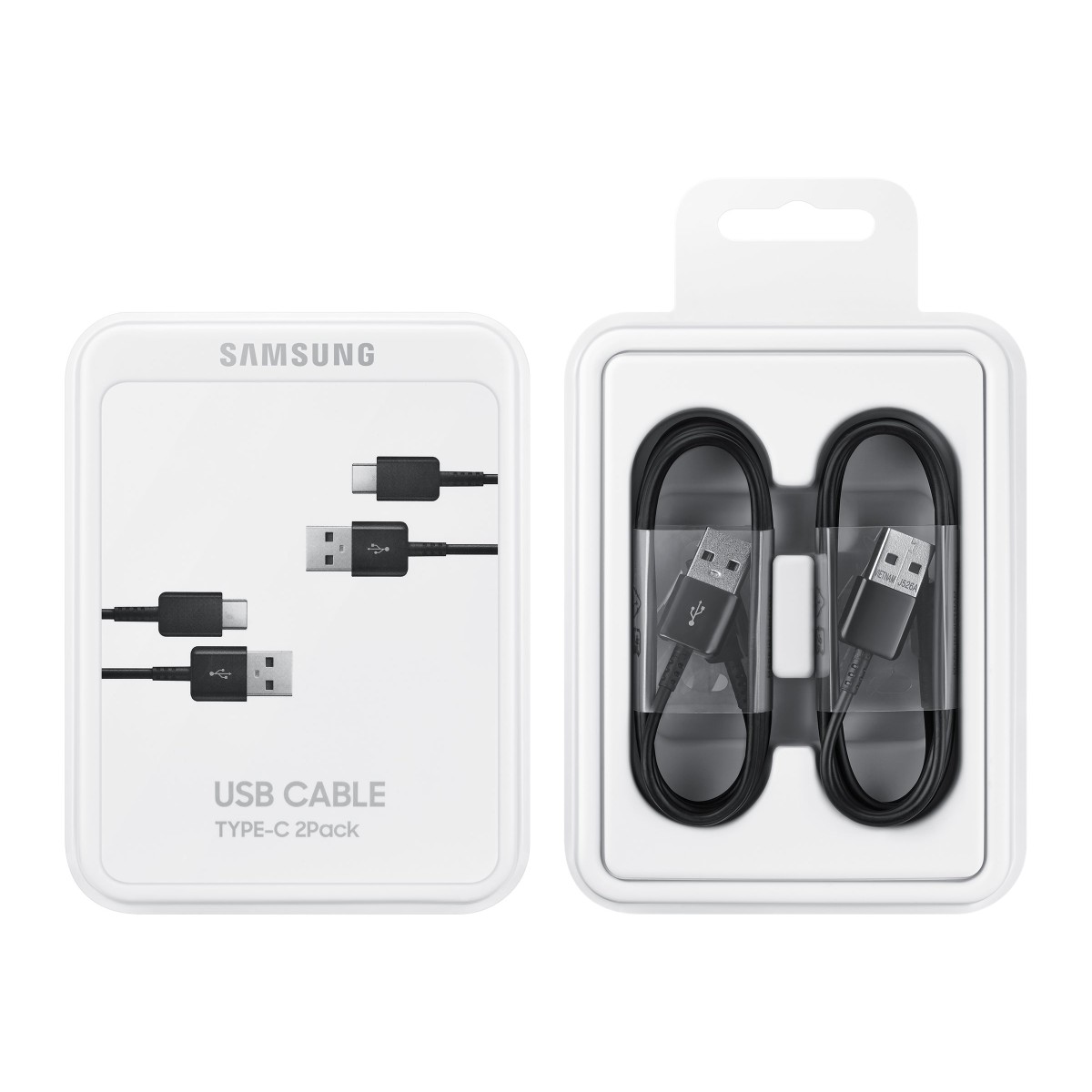 Samsung 1,5m USB-A-auf-USB-C-Kabel 2er-Pack schwarz