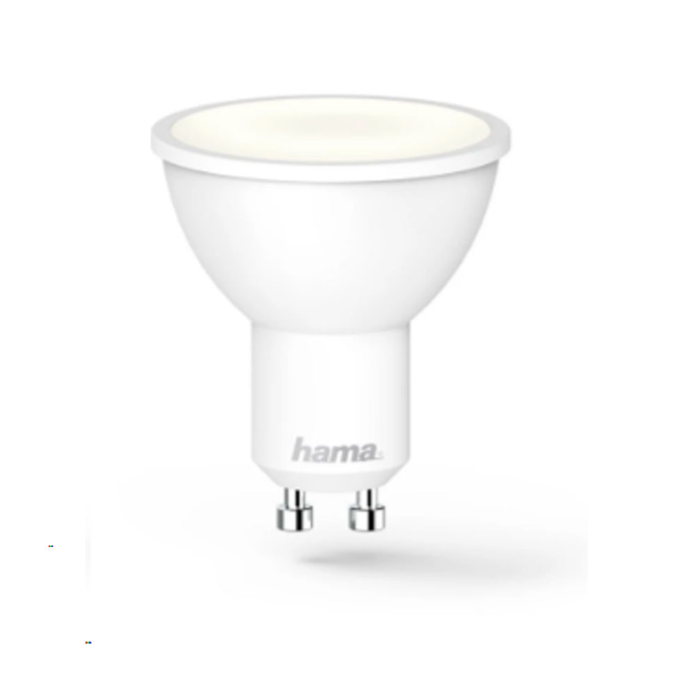 Hama WLAN-LED-Lampe, GU10, 5,5W, dimmbar, Refl., für Sprach-/App-Steuerung, Weiß