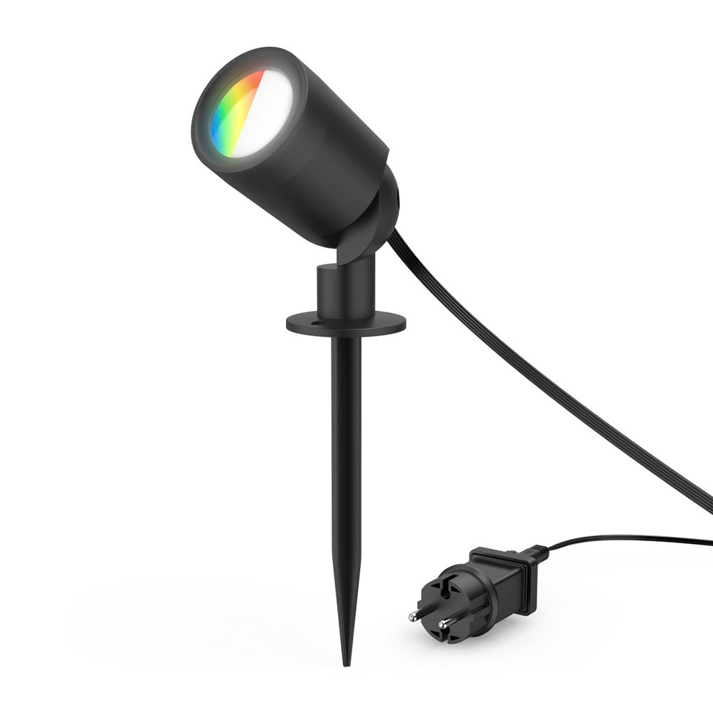Hama Gartenleuchte WLAN, Gartenstrahler + Erdspieß, Matter, IP65, farbig