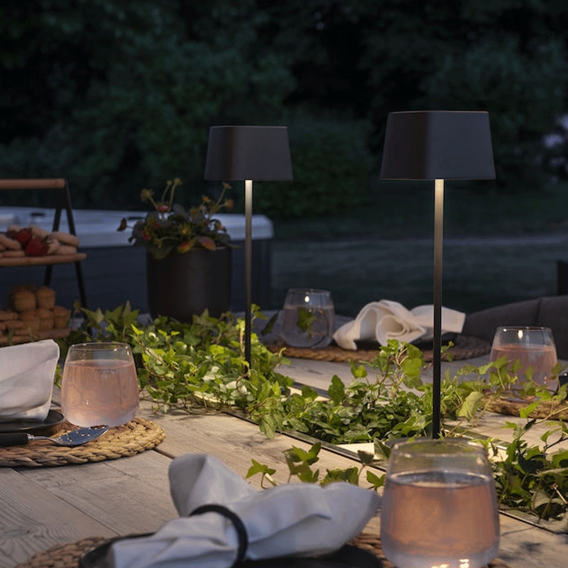 Konstsmide Capri LED USB-Tischleuchte schwarz, Farbtemperatur, dimmbar