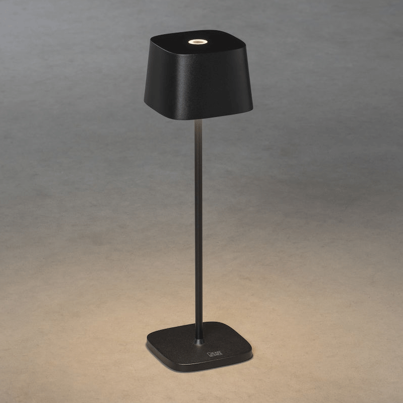 Konstsmide Capri LED USB-Tischleuchte schwarz, Farbtemperatur, dimmbar