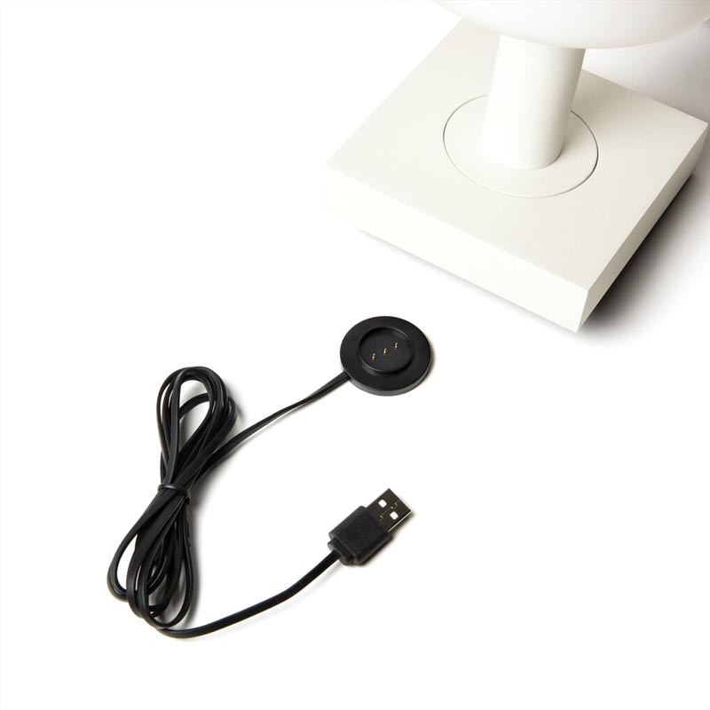 Konstsmide Monaco USB-Tischleuchte weiß, 2700/3000K, dimmbar, Glas