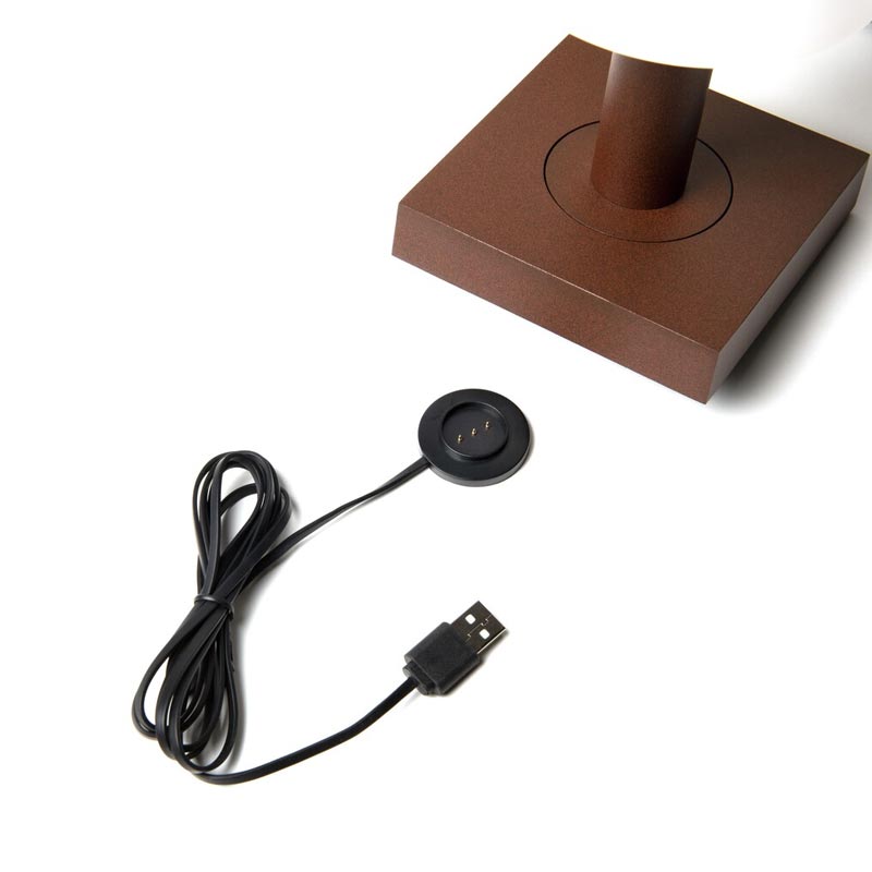 Konstsmide Monaco USB-Tischleuchte rost, 2700/3000K, dimmbar, Glas