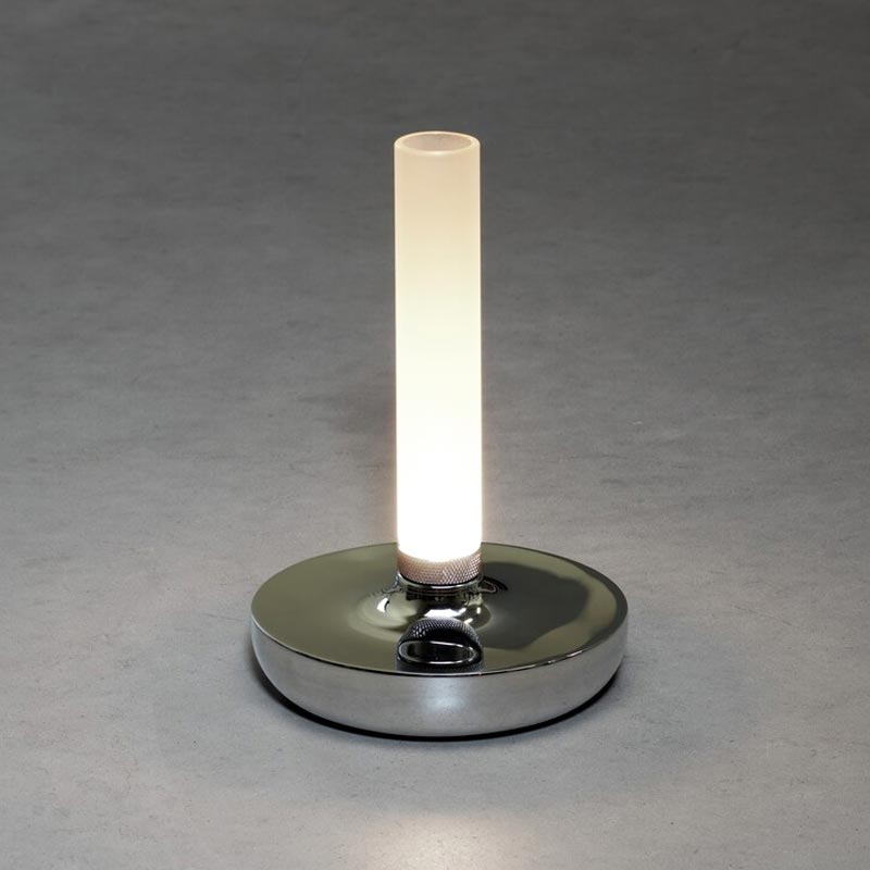 Konstsmide Biarritz USB-Tischleuchte silber, 1800/2700/4000K, dimmbar