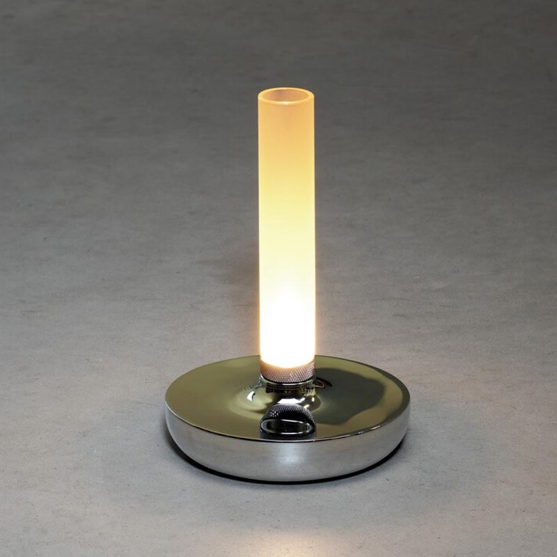 Konstsmide Biarritz USB-Tischleuchte silber, 1800/2700/4000K, dimmbar