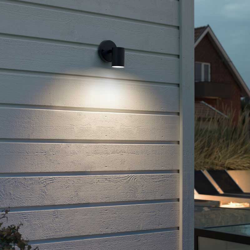 Konstsmide Modena ab LED Wandleuchte schwarz, 4W, Glas