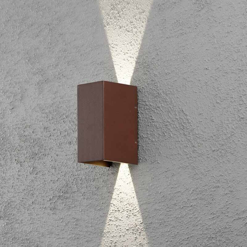Konstsmide Cremona LED Wandleuchte rost, 2x3W, einstellbarer Lichtaustritt