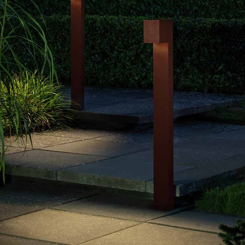 Konstsmide Cremona LED Wegel. rost, 8W, einstellbarer Lichtaustritt