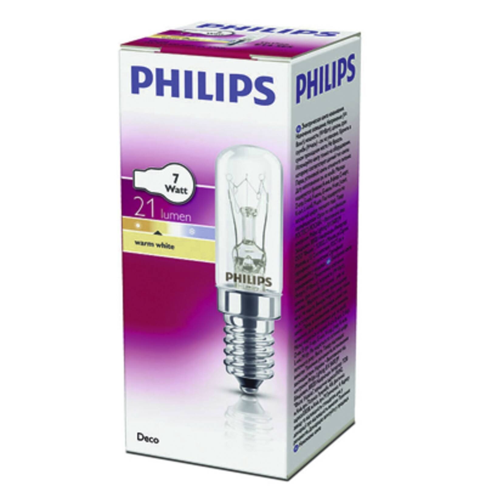 Philips Deco 7W E14 T17 Halogenlampe klar